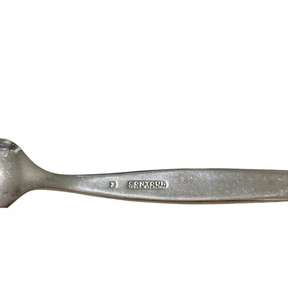 Towle Contour Sterling Silver 6-1/4 Teaspoon Silverware Piece no Monogram